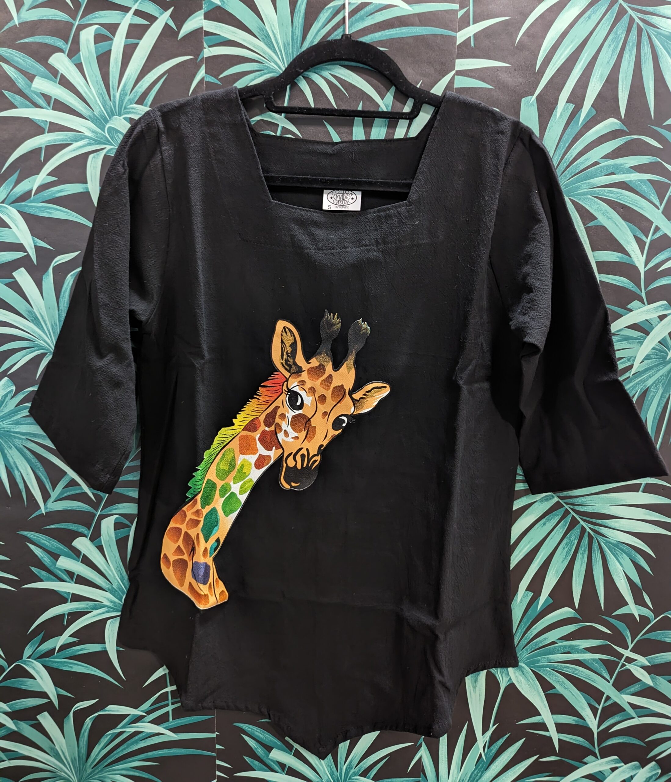 138 Giraffe Black Now only size Small | Cottonseed Casual Wear